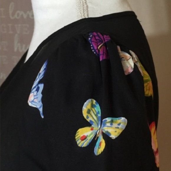 Derhy Butterfly Print Fit and Flare Dress - Picture 3 of 5